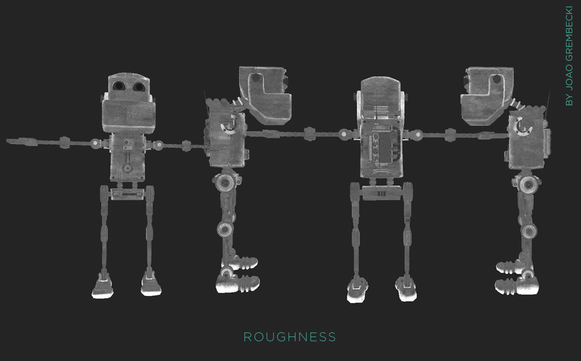 Square Robot Low-poly 3D model_8