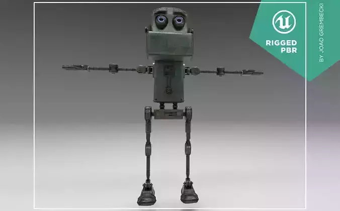 Square Robot Low-poly 3D model