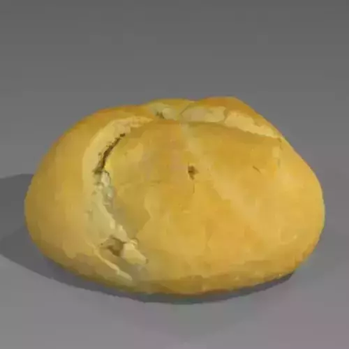 NMA Bread Kaiser 007 Low-poly 3D model