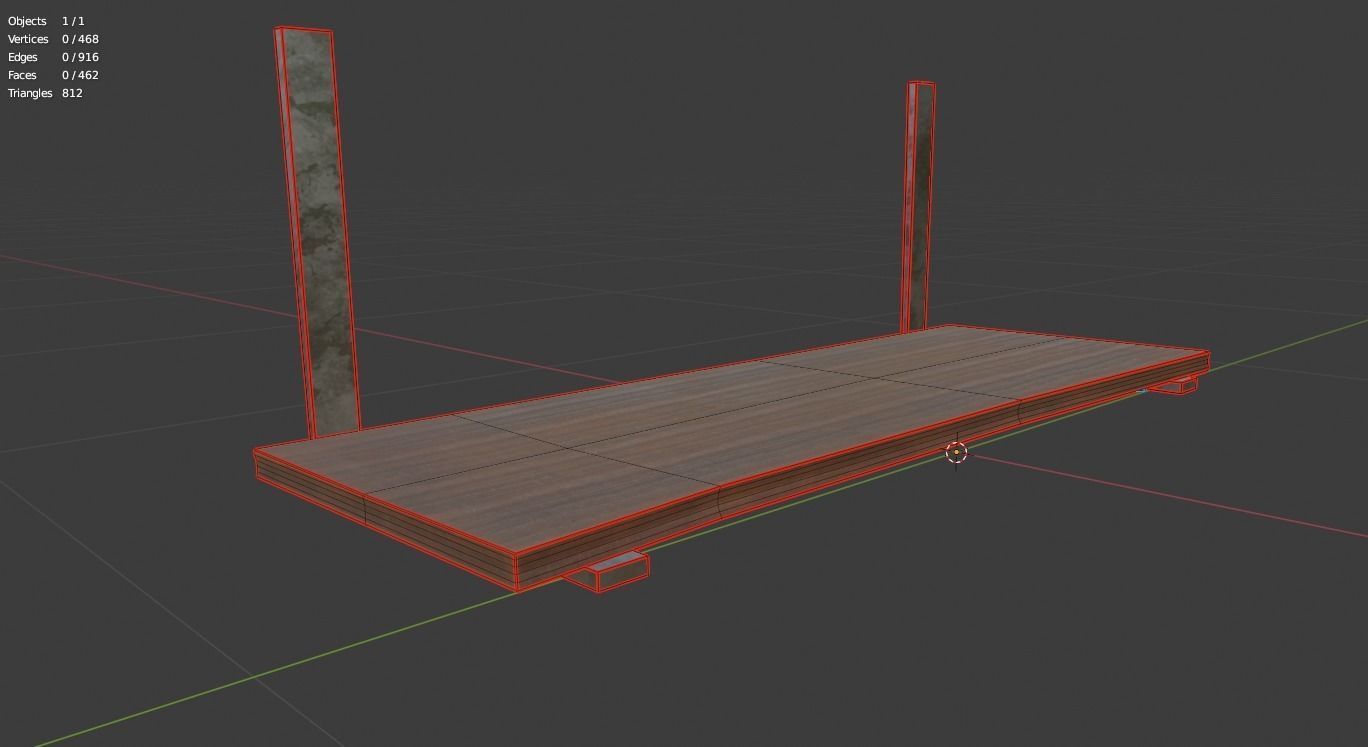 Hanging Shelf Low-poly 3D model_22