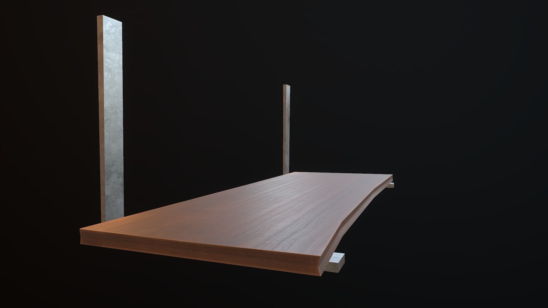 Hanging Shelf Low-poly 3D model_7