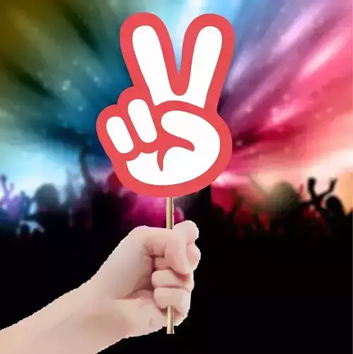 GLOBO MENSAJE FIESTA VICTORY HAND MANO DE VICTORIA 3D print model