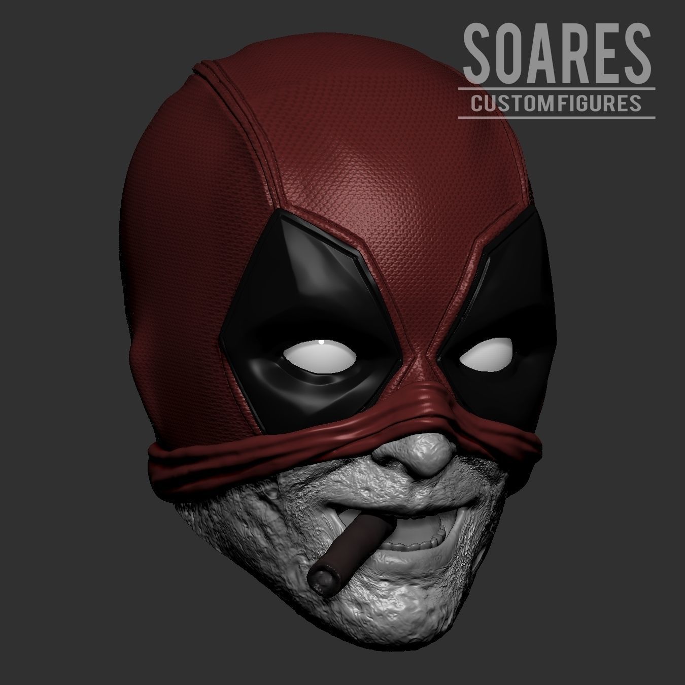 Deadpool 2 Pack head 3d print model  3D print model_3