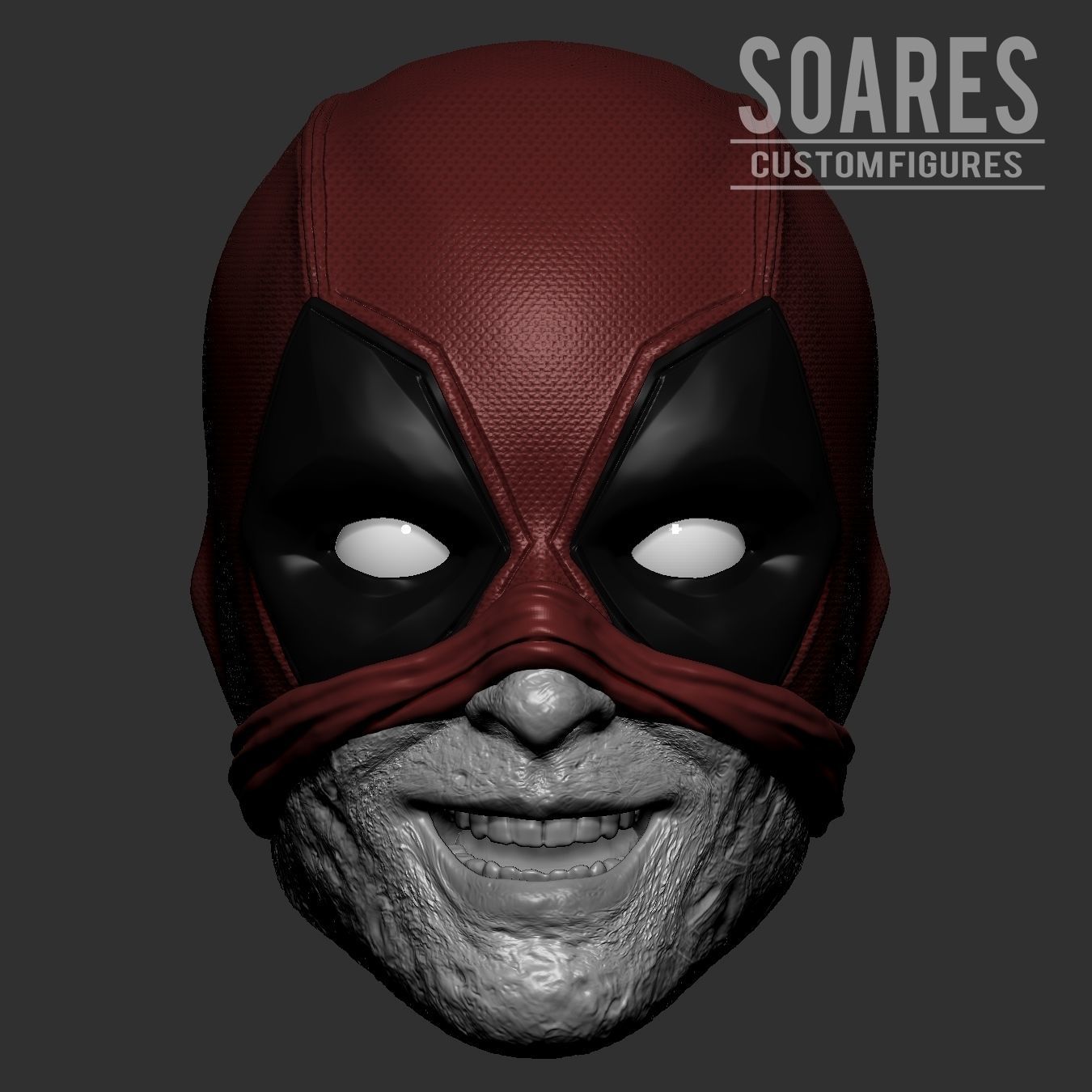Deadpool 2 Pack head 3d print model  3D print model_4