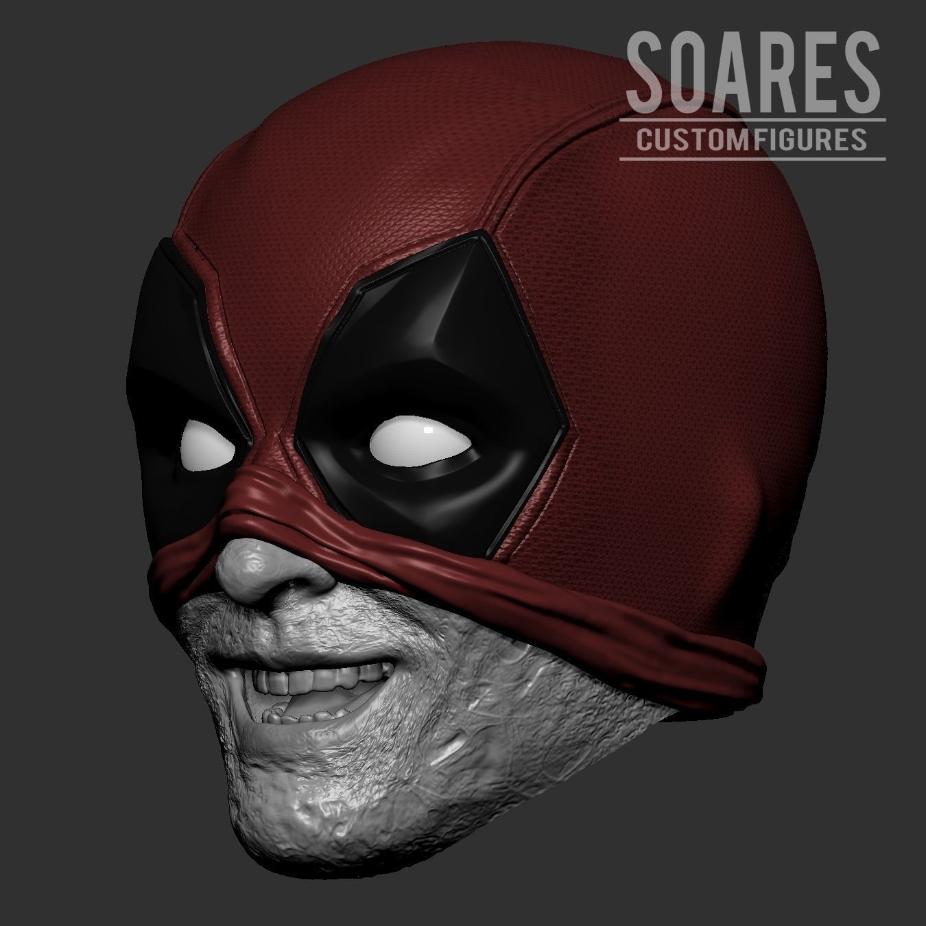 Deadpool 2 Pack head 3d print model  3D print model_6
