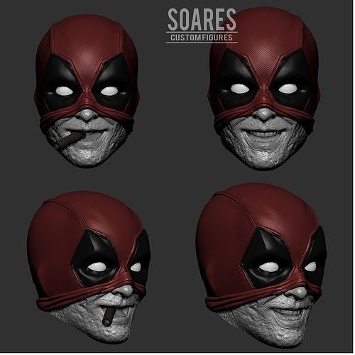 Deadpool 2 Pack head 3d print model  3D print model