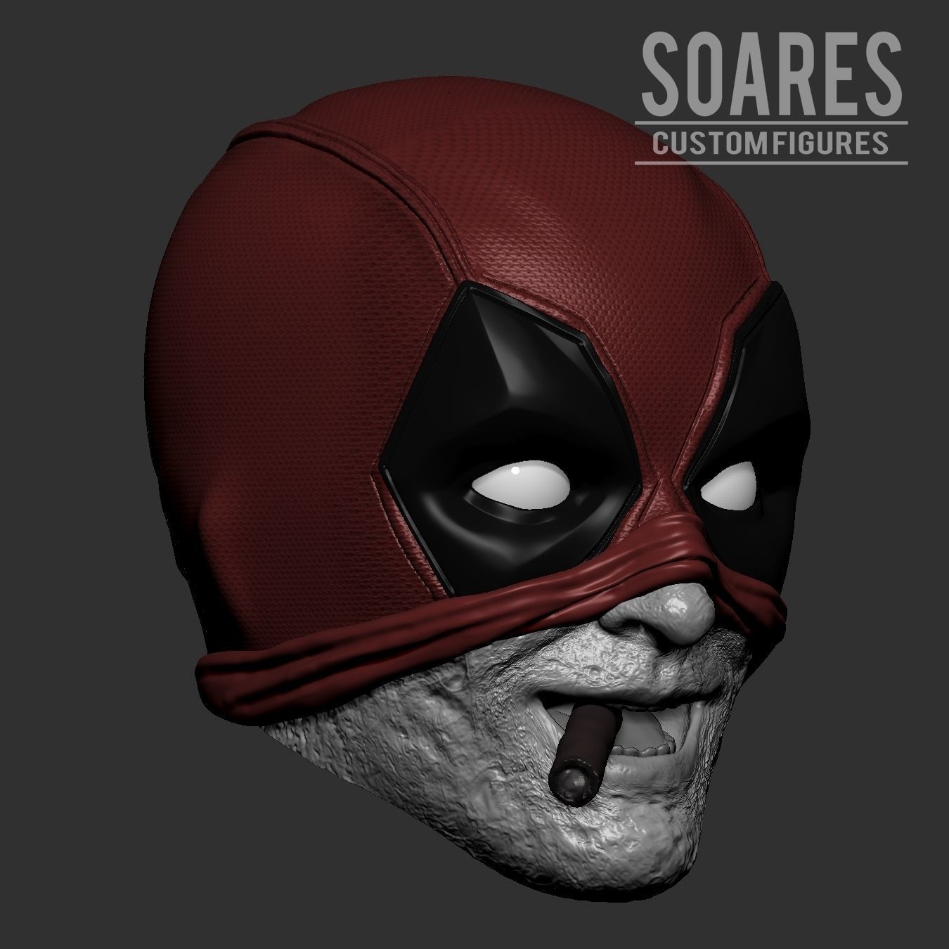 Deadpool 2 Pack head 3d print model  3D print model_2