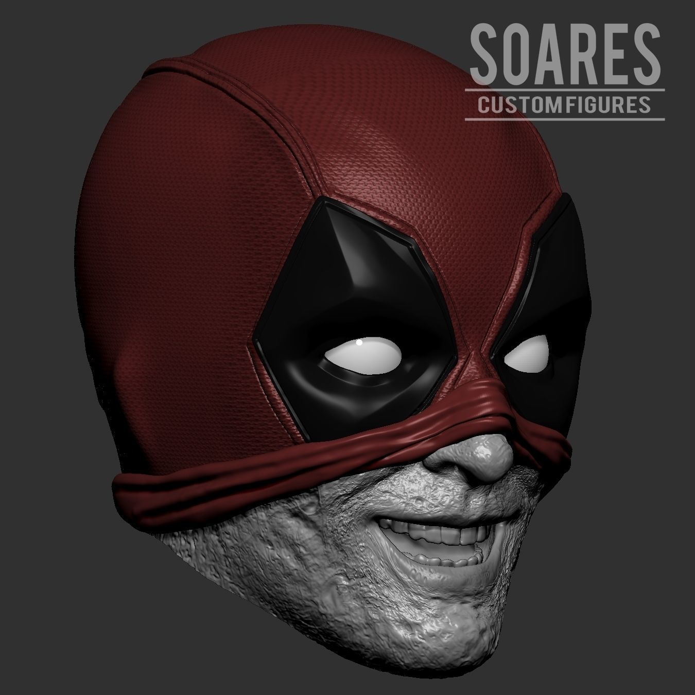 Deadpool 2 Pack head 3d print model  3D print model_5