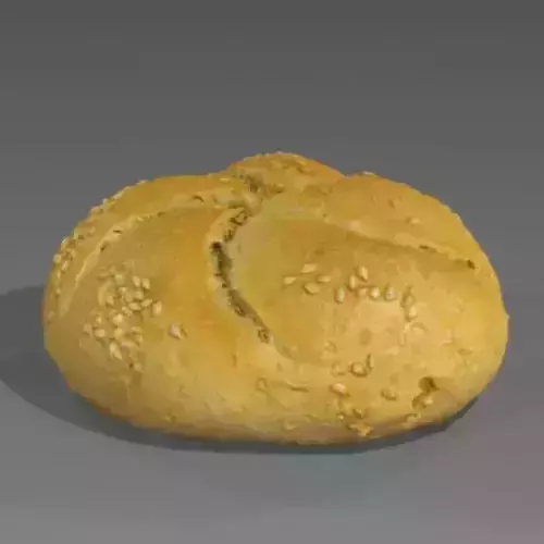NMA Bread Kaiser 008 Low-poly 3D model