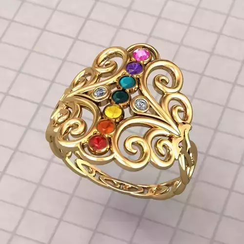 chakra ring 3D print model