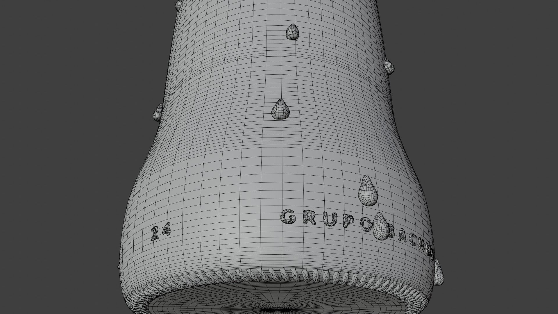 bottle of beer cristal backus peru botella de cerveza cristal 3D model_9