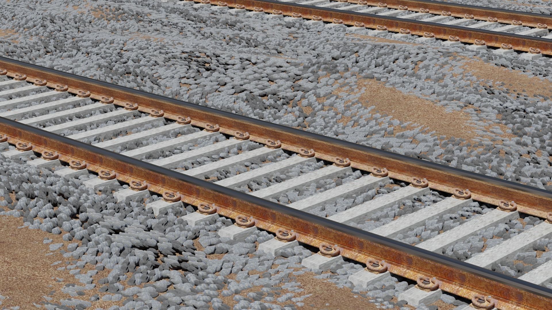 WAP 7 electric train on tracks Free 3D model_6