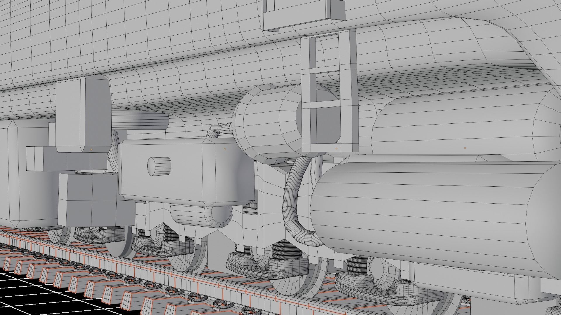 WAP 7 electric train on tracks Free 3D model_5