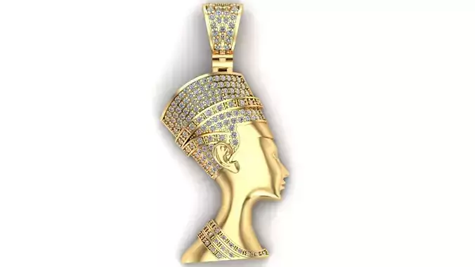 Nefertiti Ancient Egypt pendant 3D print model