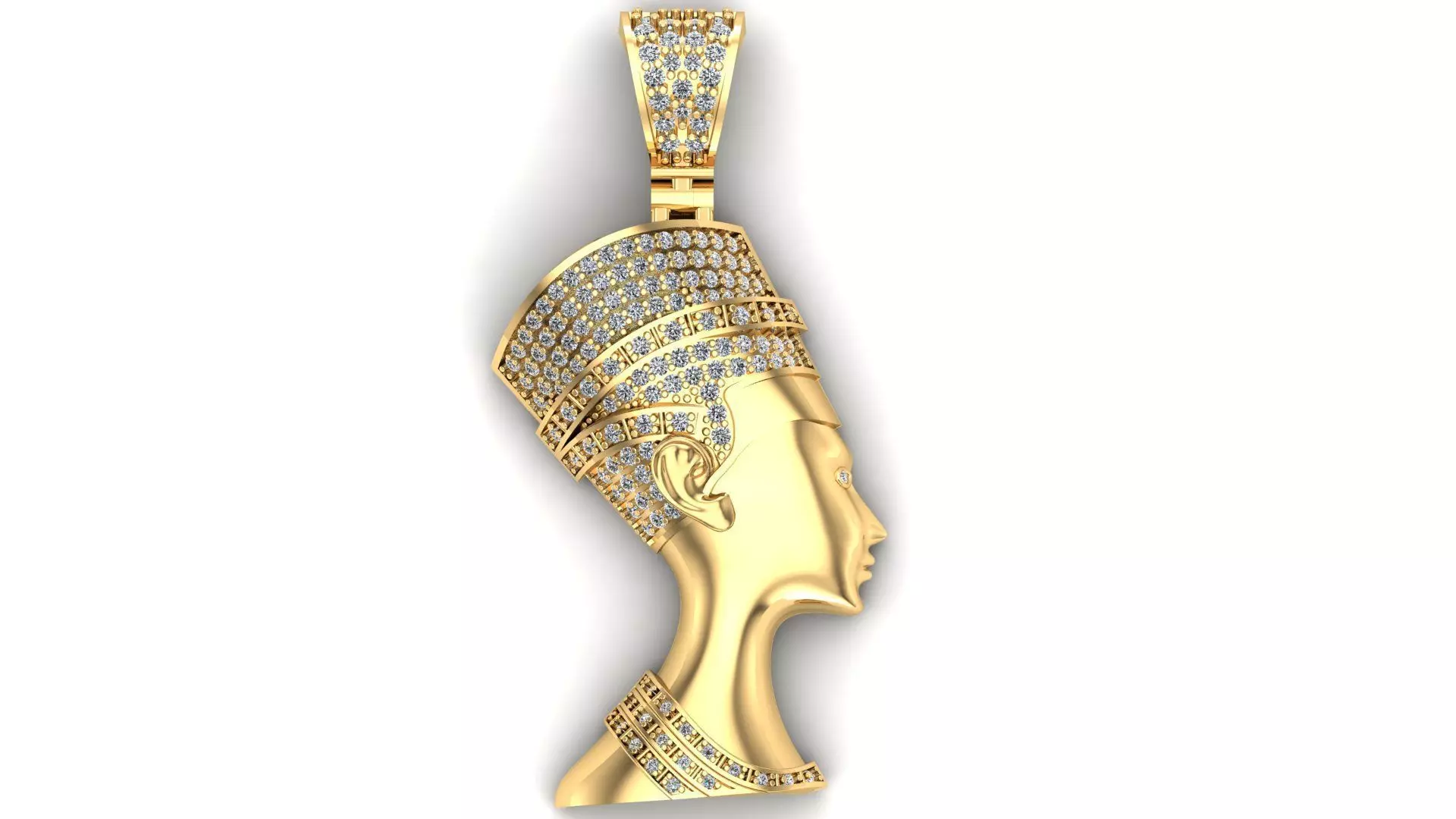 Nefertiti Ancient Egypt pendant 3D print model 3D print model