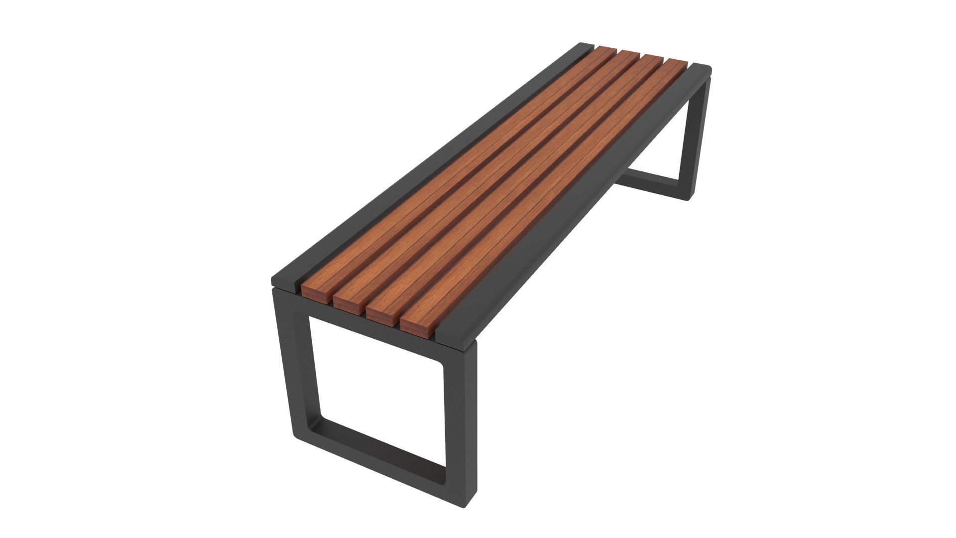 12 Bench Chairs Low-poly 3D model_1