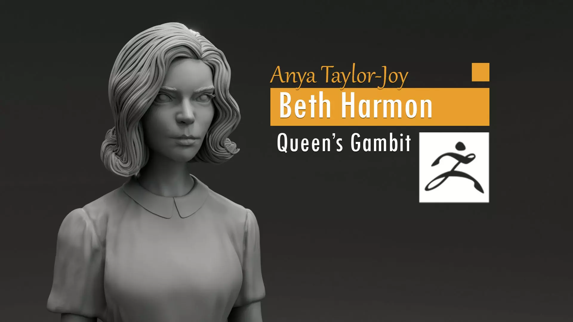Anya Taylor-Joy - Beth Harmon - Queen s Gambit 3D print model