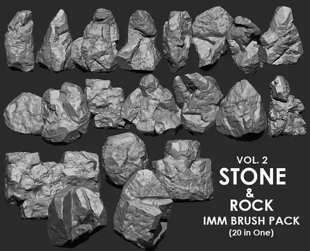 Stone and Rock IMM Brushes 20 in one Vol 2