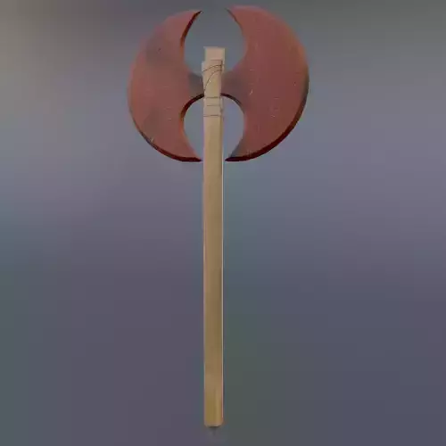 Double Headed Rusty Axe Low-poly 3D model
