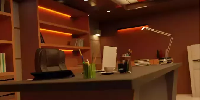 CEO Office Design Free 3D model