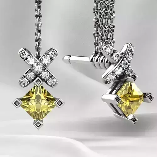 Little Princess Stud Gold Earrings