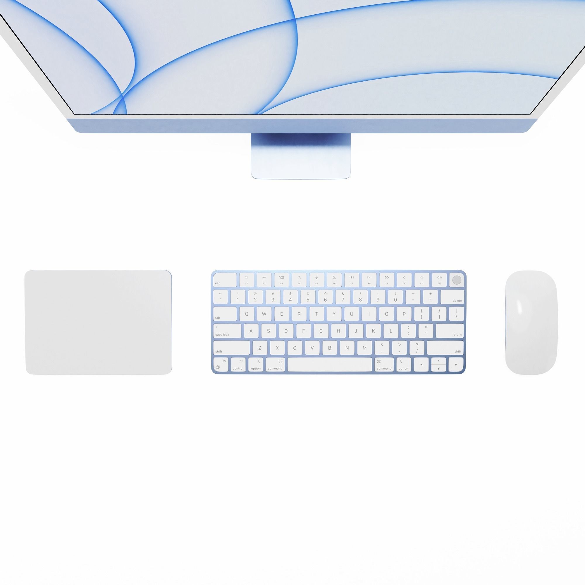 iMac Blue color 3D model_3