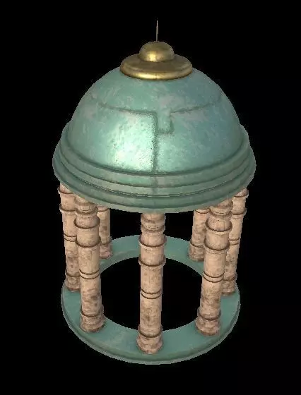 House-Buildings-ancient gazebo Free low-poly 3D model