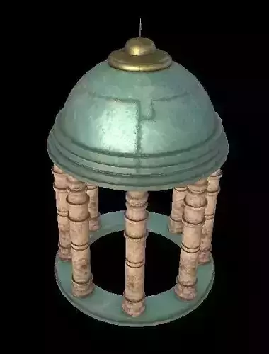 House-Buildings-ancient gazebo Free low-poly 3D model