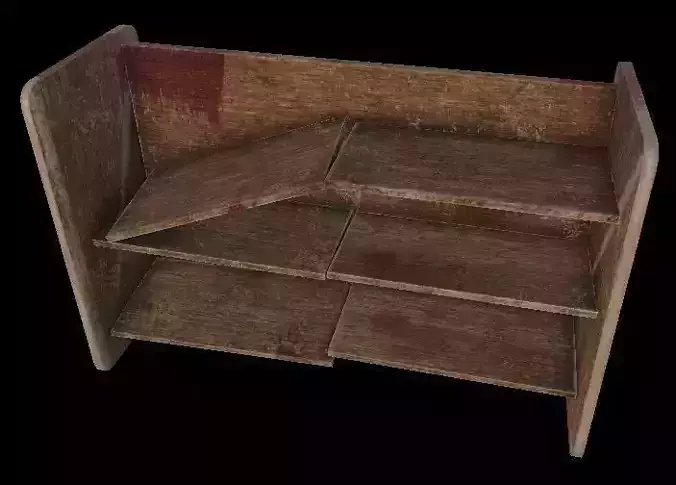 Broken Storage Wood Box Free low-poly 3D model