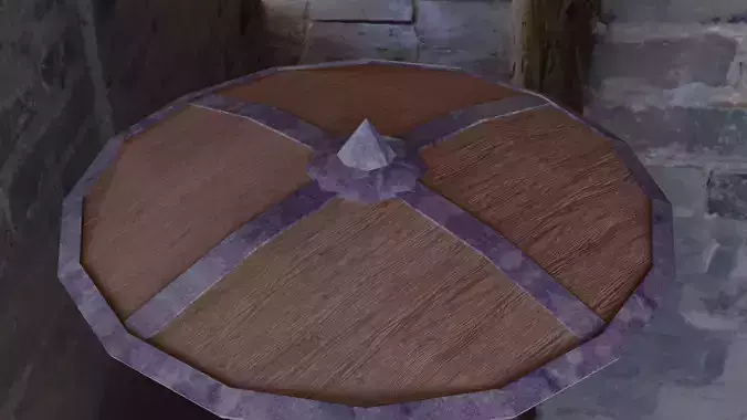 medieval shield lowpoly gameready pbr 