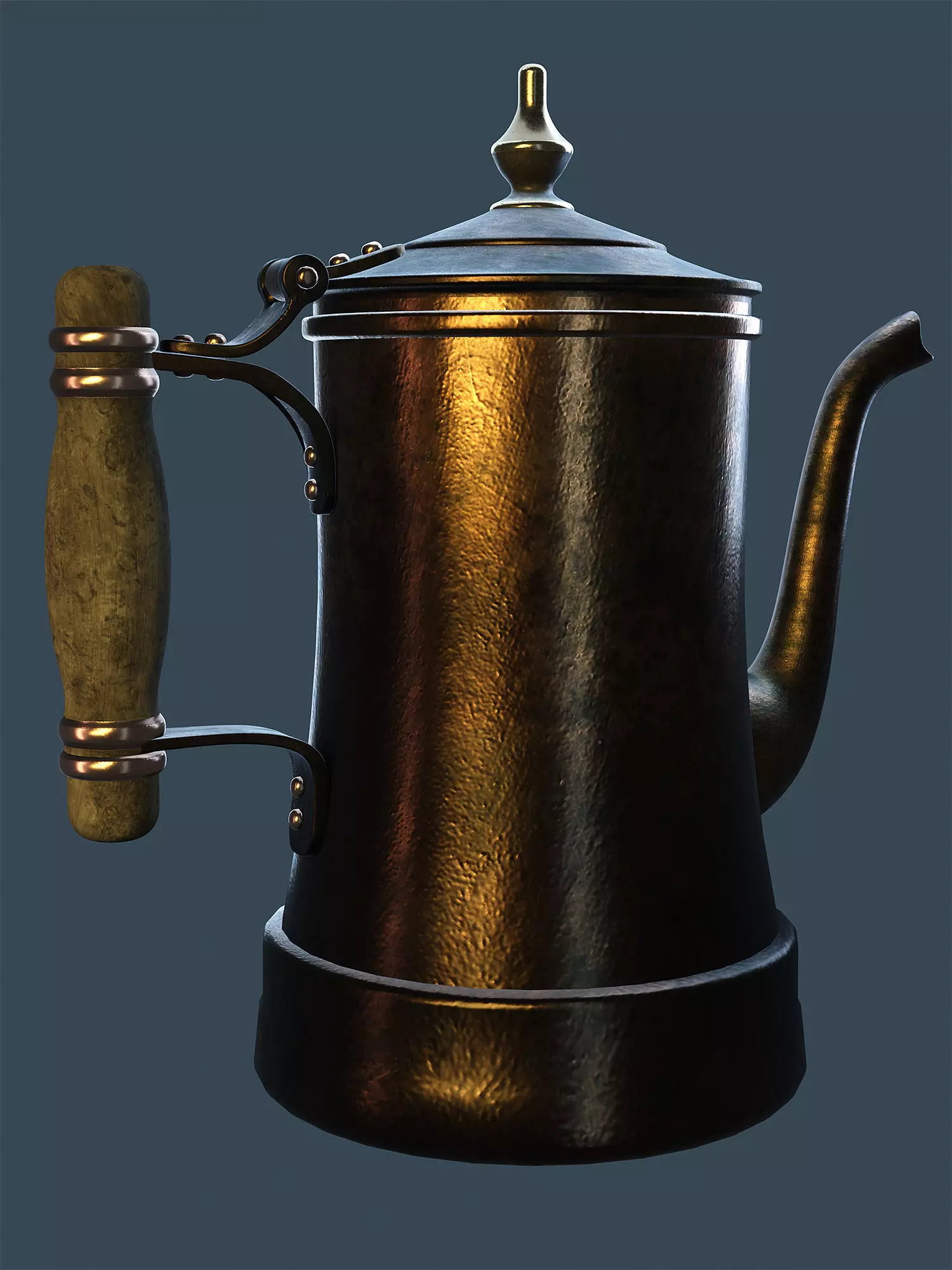 Wireless Vintage Teapot 3D model_0