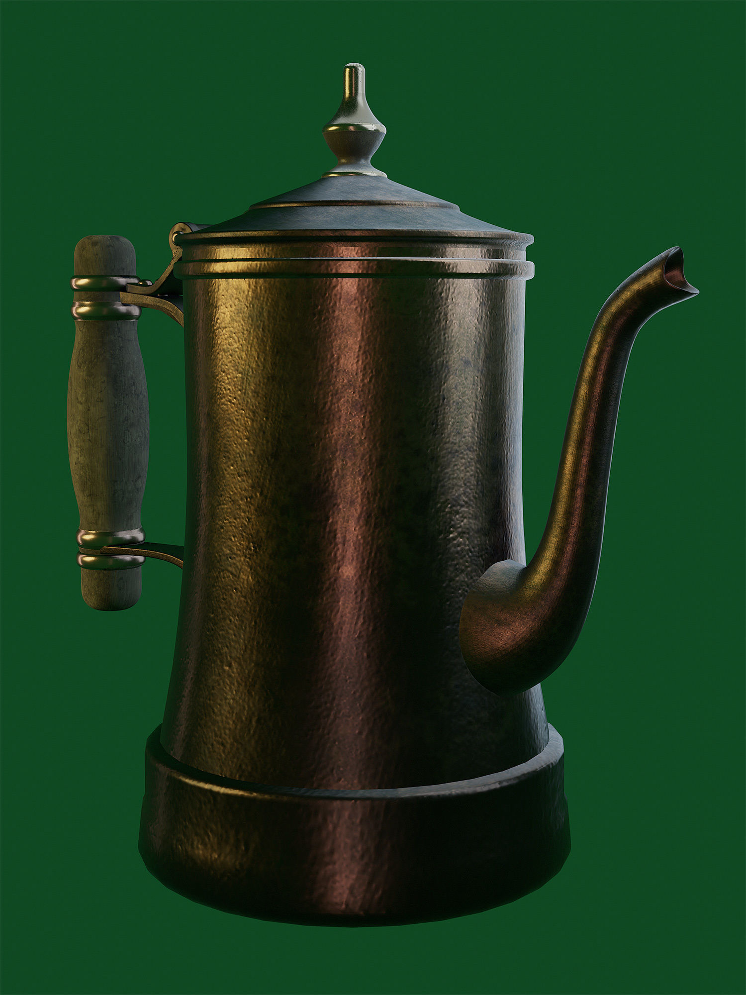 Wireless Vintage Teapot 3D model_1