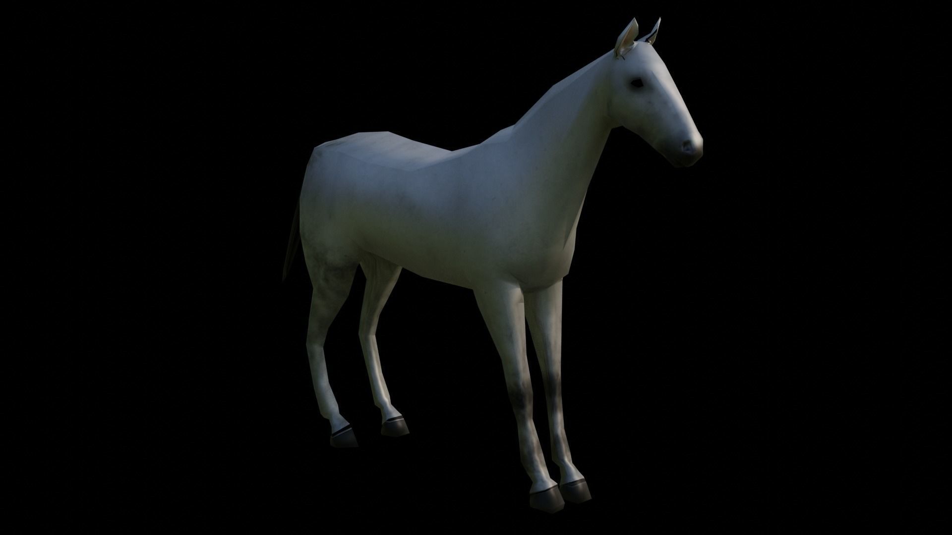HORSE LOW POLY RIGGED AND ANIMATED 3D MODEL Low-poly 3D model_3