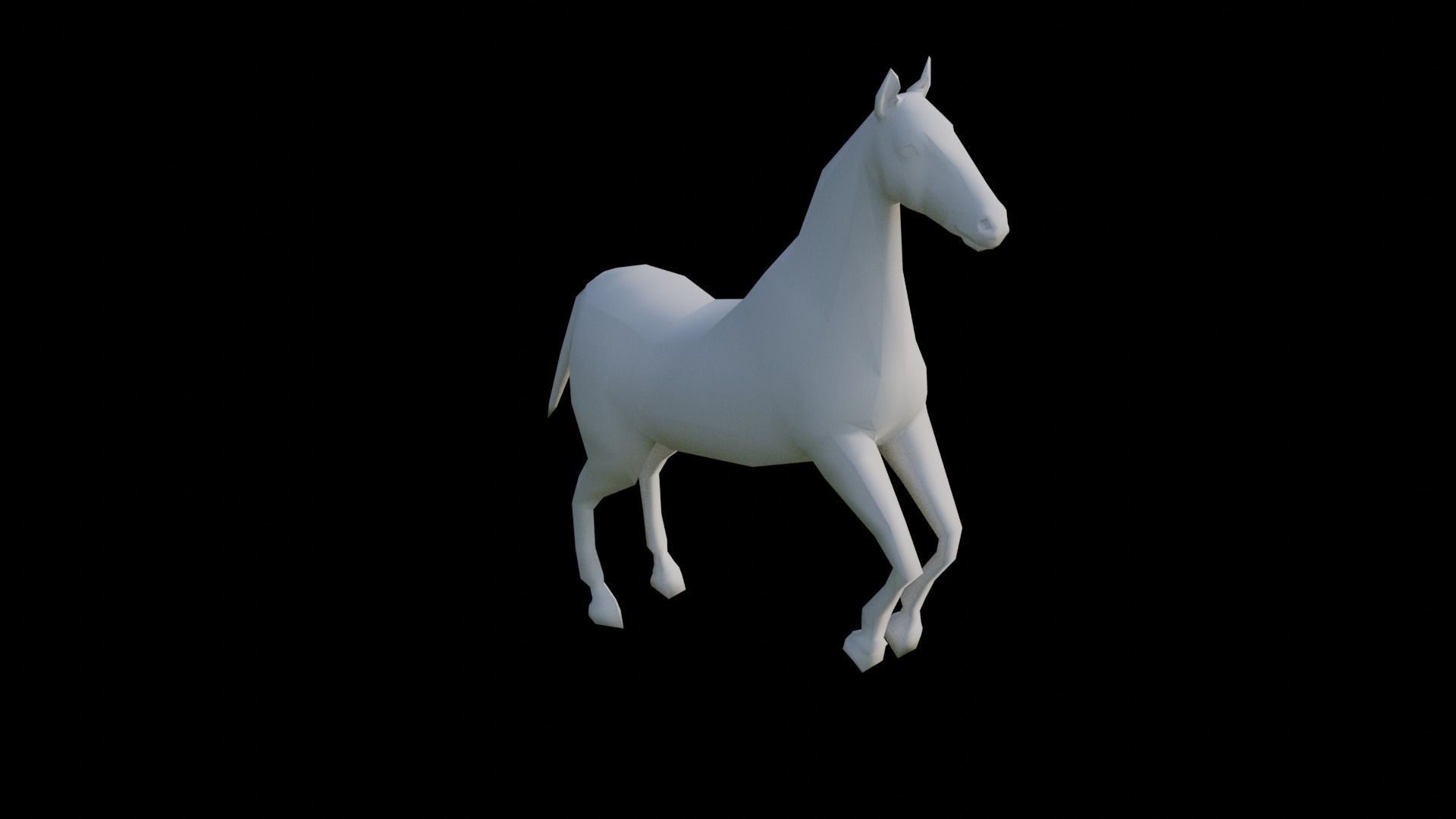 HORSE LOW POLY RIGGED AND ANIMATED 3D MODEL Low-poly 3D model_2