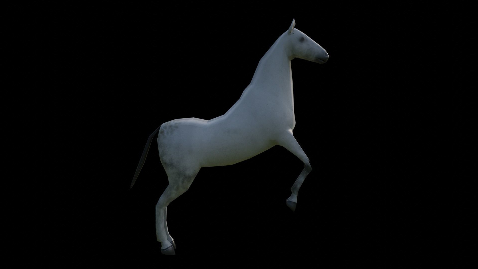 HORSE LOW POLY RIGGED AND ANIMATED 3D MODEL Low-poly 3D model_5