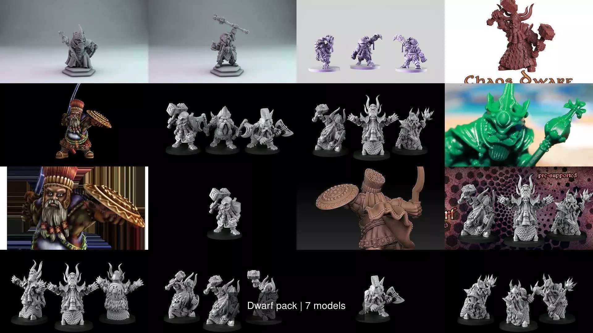 Dwarf pack 3D Model Collection_4
