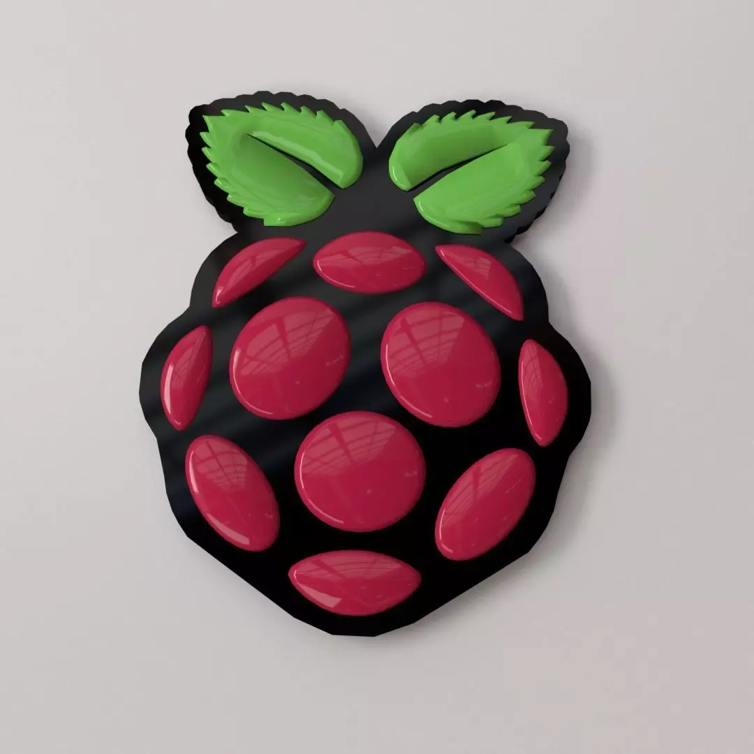 Raspberry Pi Logo 3D model_0