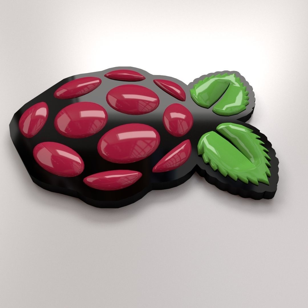 Raspberry Pi Logo 3D model_1
