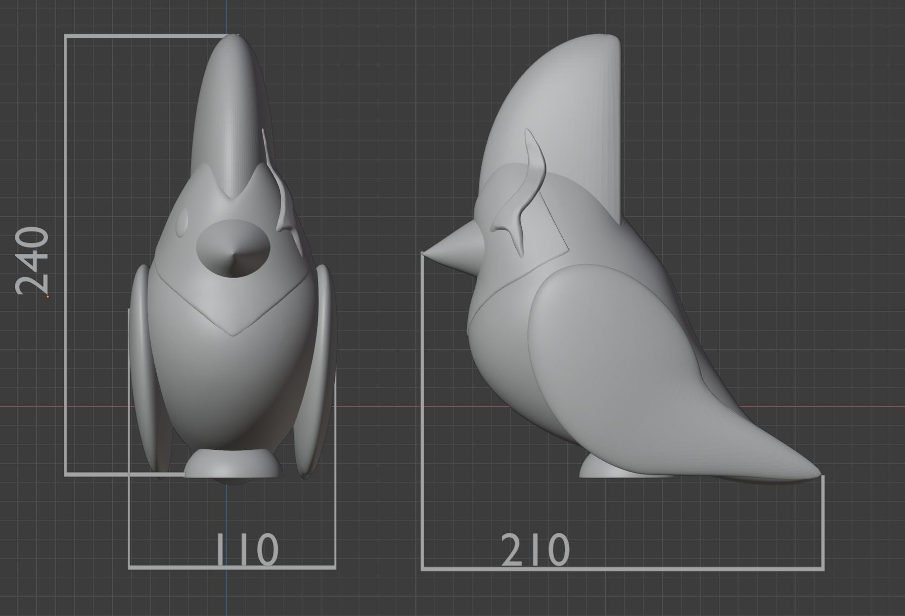 Lil Rascal red cardinal Hunter Staff Owl 3D print palisman 3D print model_7