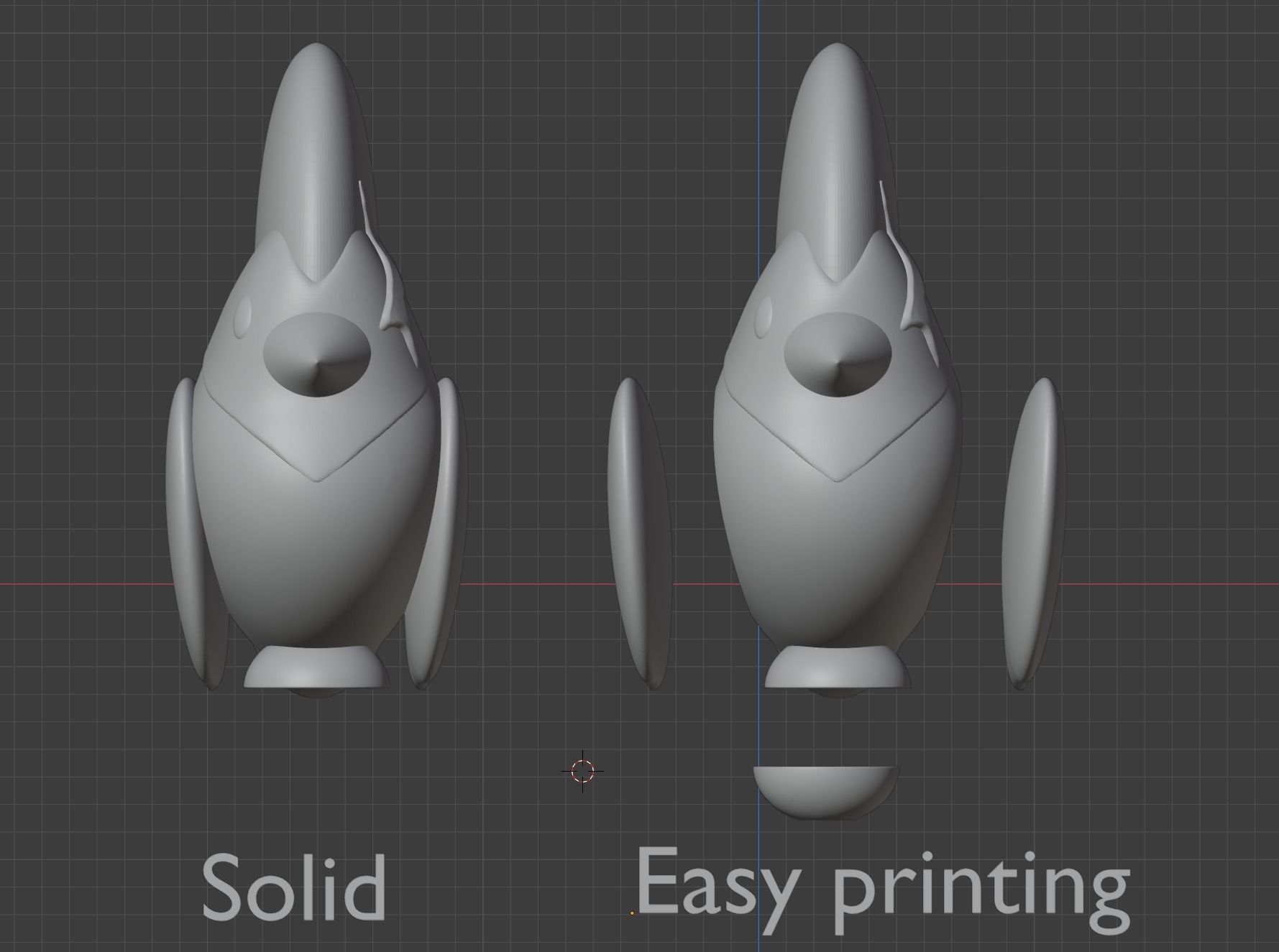 Lil Rascal red cardinal Hunter Staff Owl 3D print palisman 3D print model_5