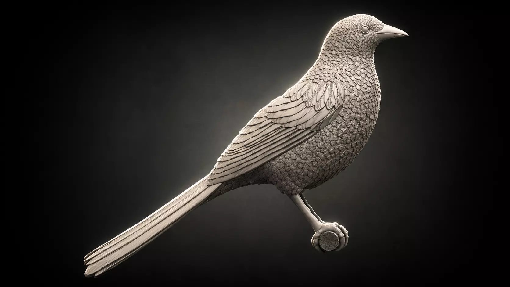 bird magpie 3D print model