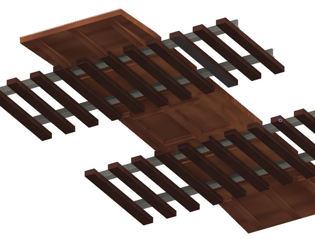 Model Railway Sleeper Foot Crossing 3D print model_5