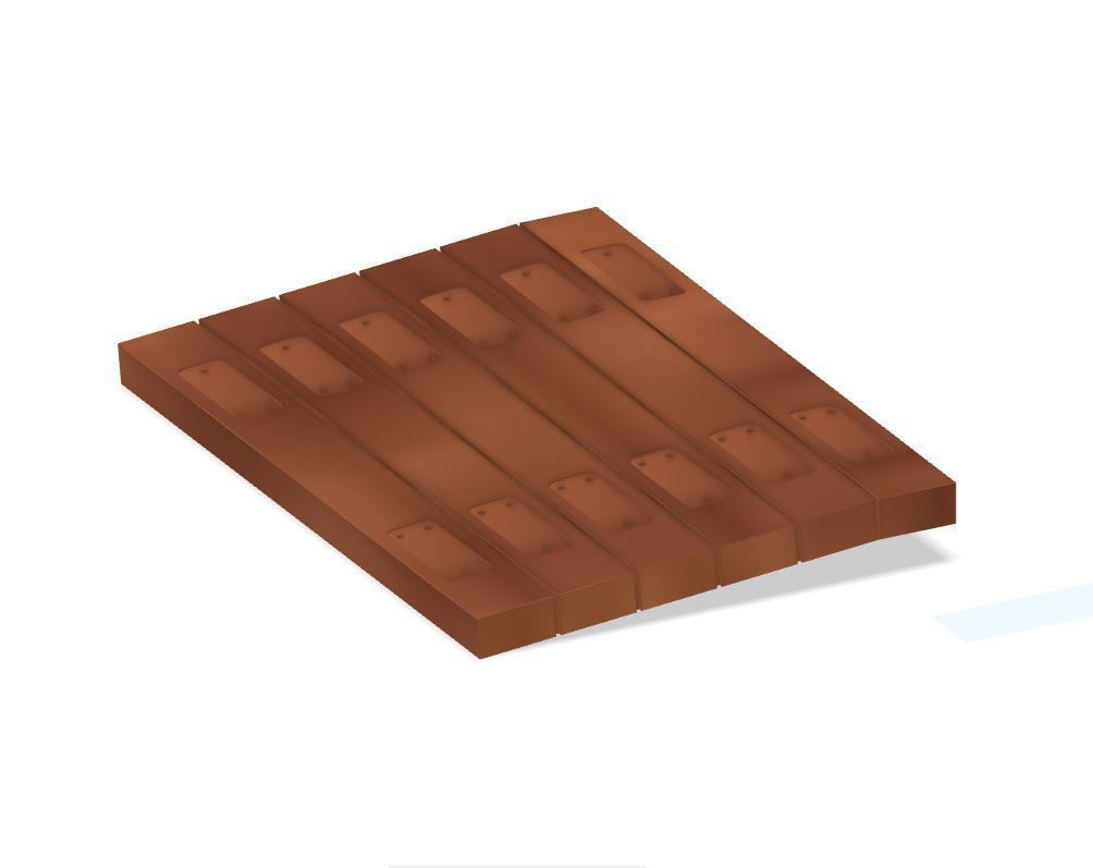 Model Railway Sleeper Foot Crossing 3D print model_7