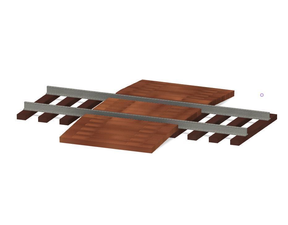 Model Railway Sleeper Foot Crossing 3D print model_2