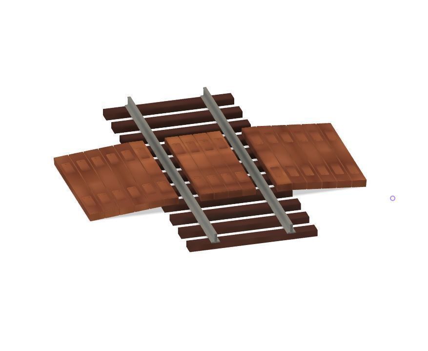 Model Railway Sleeper Foot Crossing 3D print model_3