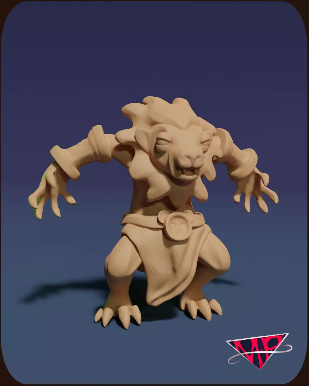 Leonal creature with arms and legs Free 3D print model