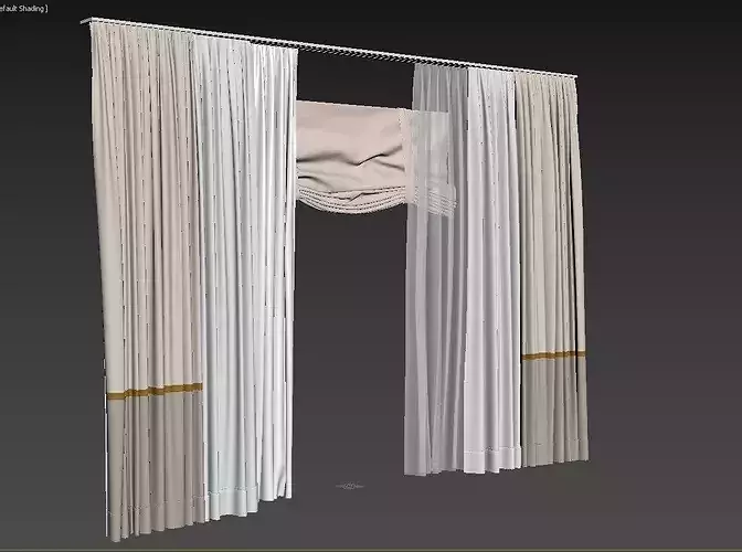 Curtains 6 curtain 3D model 7