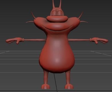 Oggy 3D Model  From Oggy and the Cockroaches Cartoon  3D model_1