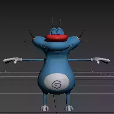 Oggy 3D Model  From Oggy and the Cockroaches Cartoon  3D model