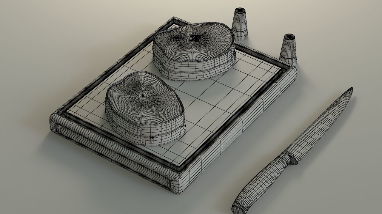 Tournedos - Roast Beef Low-poly 3D model_2